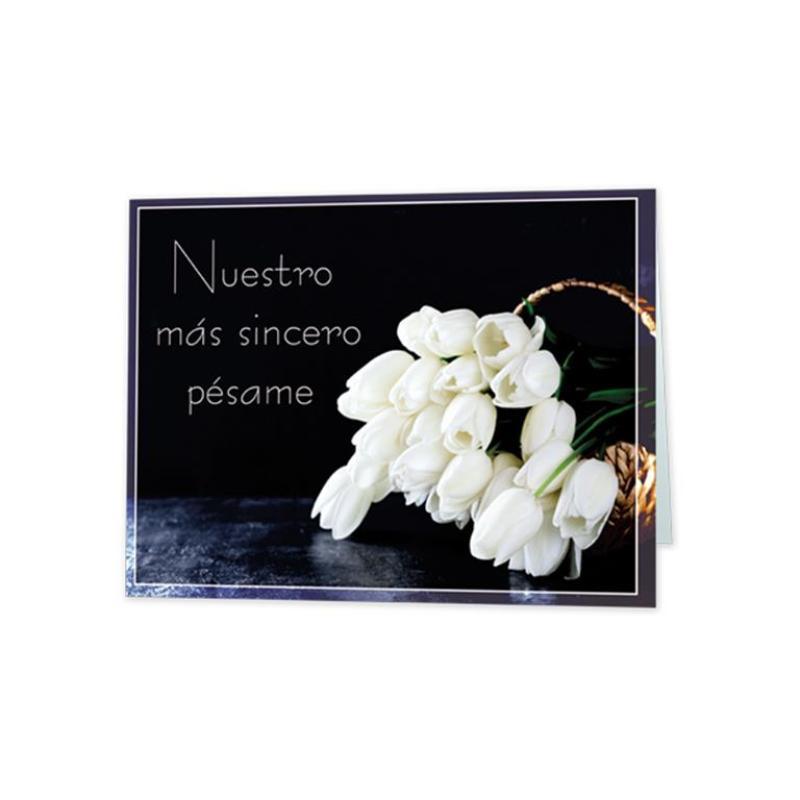 MINI CARD NUESTRO MAS SINCERO PESAME