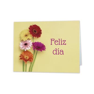 MINI CARD GERBERAS FELIZ DIA