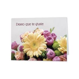 MINI CARD FLORES DESEO QUE TE GUSTE