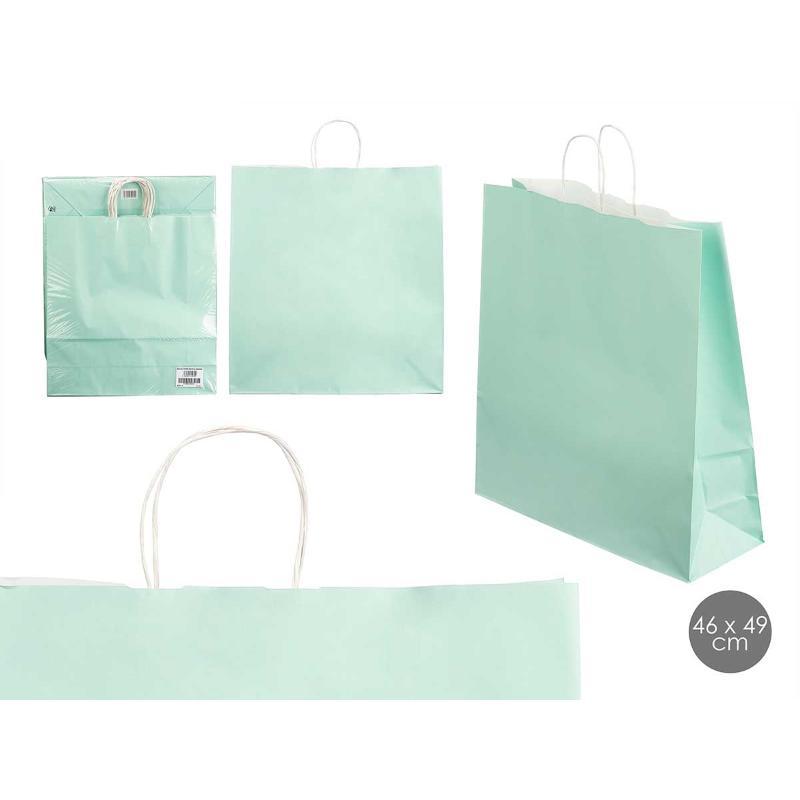 BOLSA PAPEL VERDE MENTA GR 46X49 CM