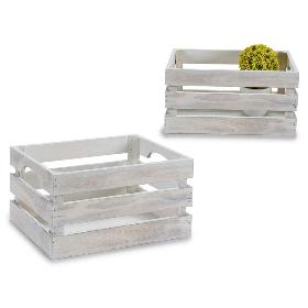 CAJA BLANCO ENVEJECIDO 26X16X13 CM