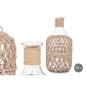 BOTELLA VIDRIO CUERDA NATURAL 18X18X38 CM