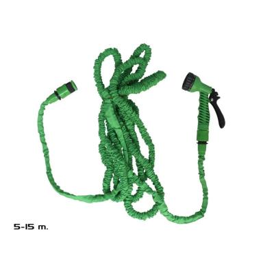 MANGUERA RIEGO EXTENSIBLE 5M-15M C/PISTOLA 7 POSICIONES