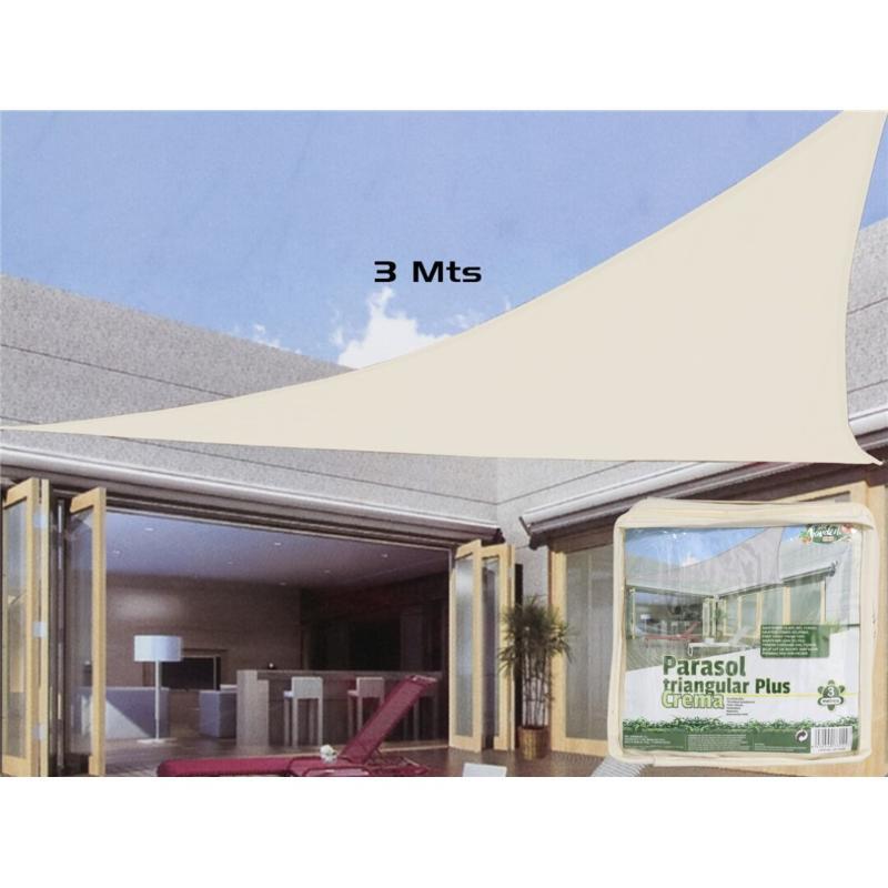 PARASOL TRIANGULAR PLUS CREMA 3M 22X22X6 CM