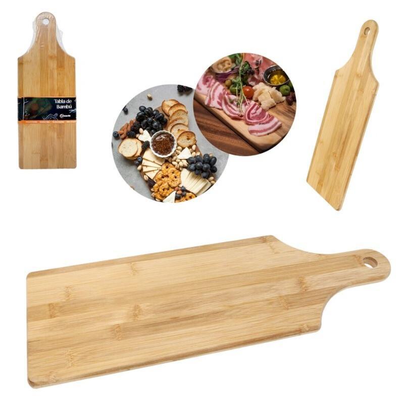 TABLA DE BAMBU PARA CORTAR Y SERVIR  16X48X2 CM