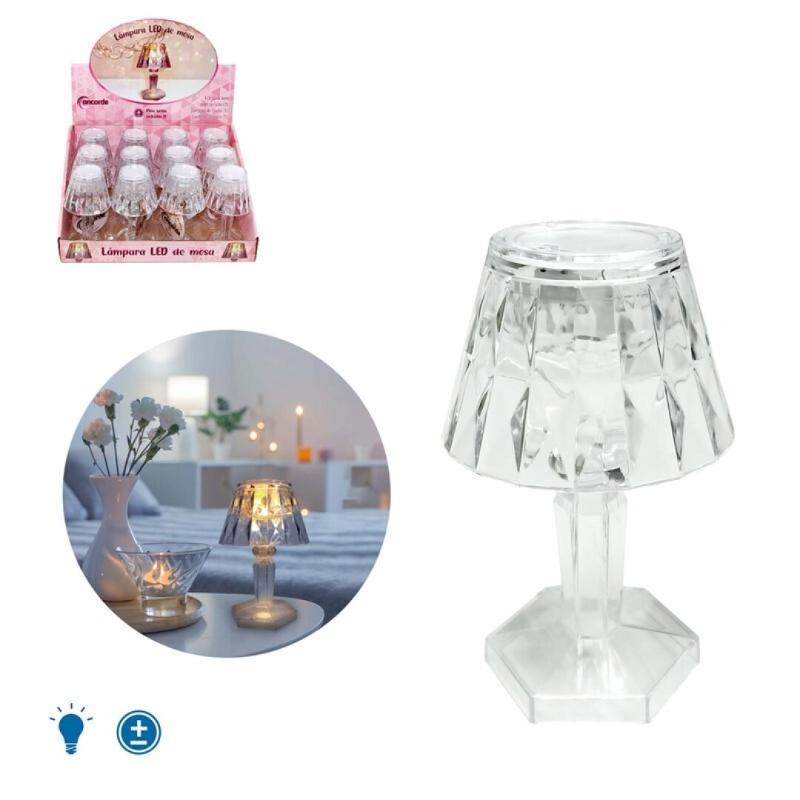 MINI LAMPARA DE MESA LED PLASTICO 7X7X12 CM