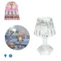 MINI LAMPARA DE MESA LED PLASTICO 7X7X12 CM