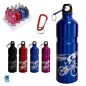 BOTELLA AGUA CON MOSQUETON ALUMINIO SURTIDO 750 ML