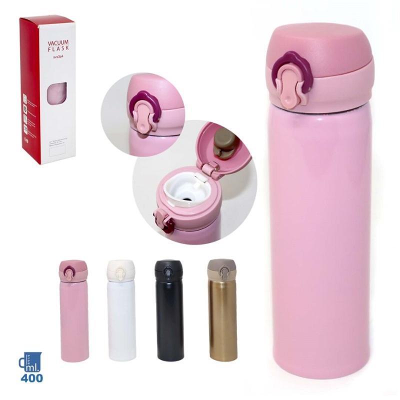 TERMO ACERO INOXIDABLE COLOR SURT 400 ML 6X6X21 CM