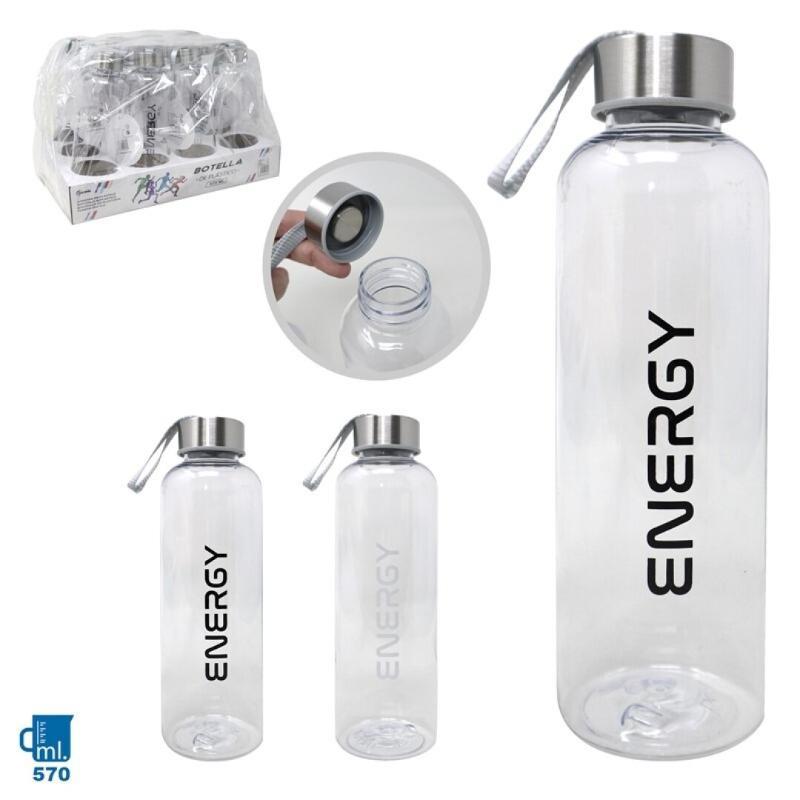 BOTELLA CON ASA ENERGY PLASTICO 570 ML