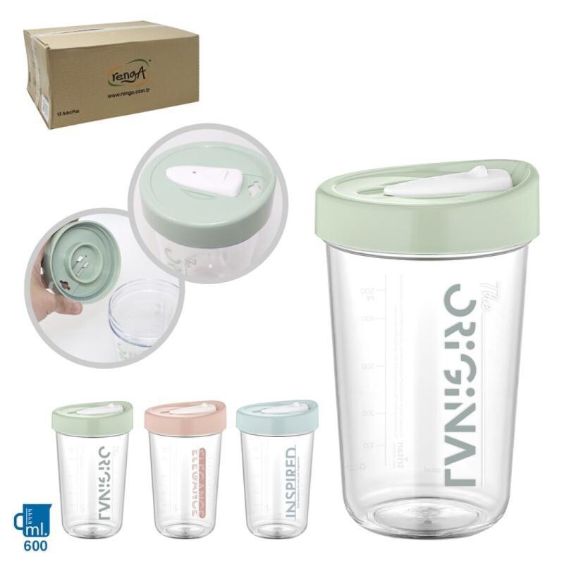 VASO CON TAPA RIO 600 ML PLASTICO
