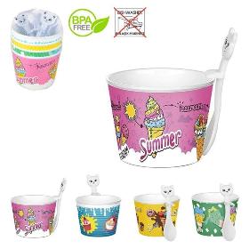 COPA HELADO 4 PZS SURT 4X15 CM