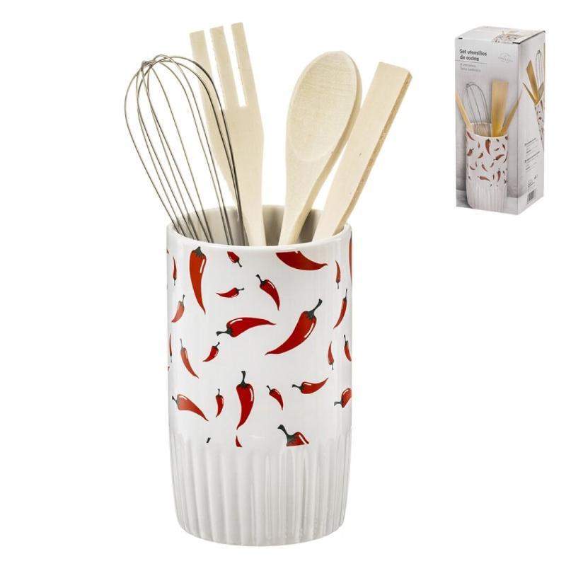 PORTAUTENSILIOS + UTENSILIOS SPICY
