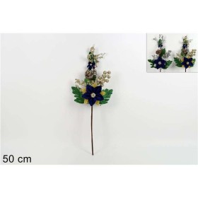 RAMO FIORE NATALIZIO 50CM BLU 2ASS                