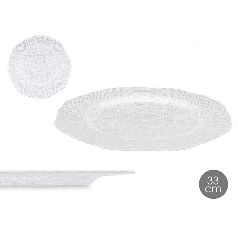 BAJO PLATO 33 CM CRISTAL