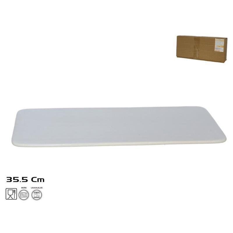 PLATO PORCELANA FLORA RECTANGULAR 35.5X15 CM