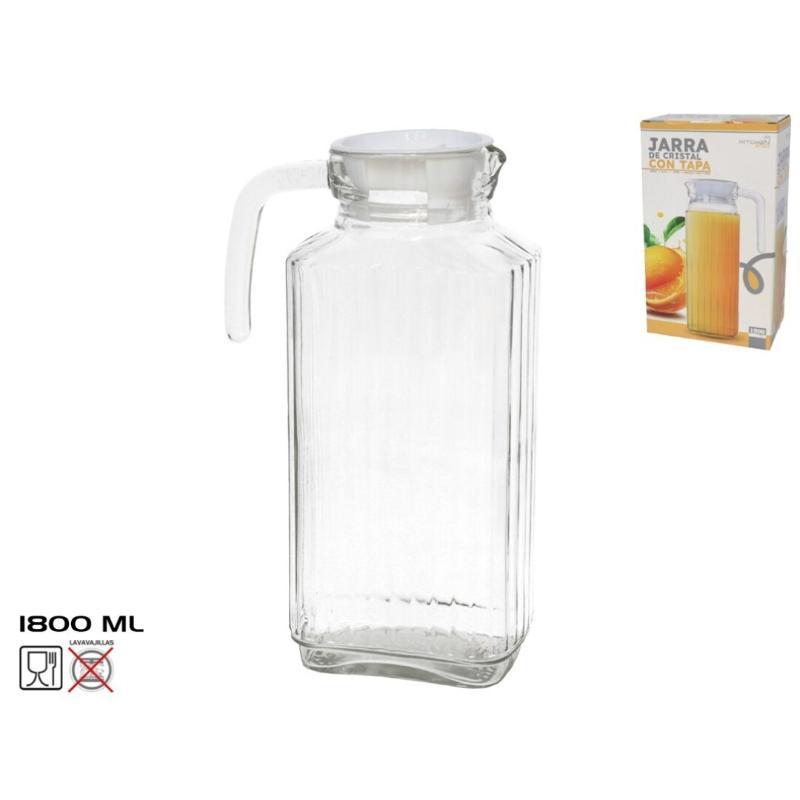 JARRA DE CRISTAL CON TAPA 1800 ML