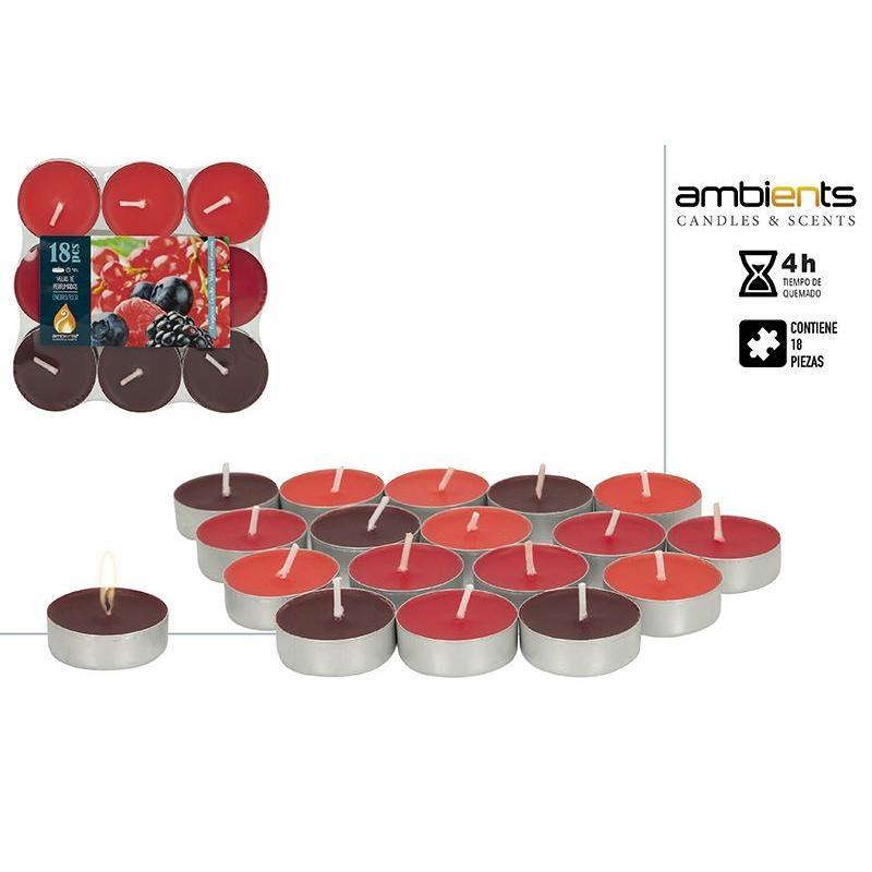 PACK 18 VELAS TE AROMATICAS FRUTA