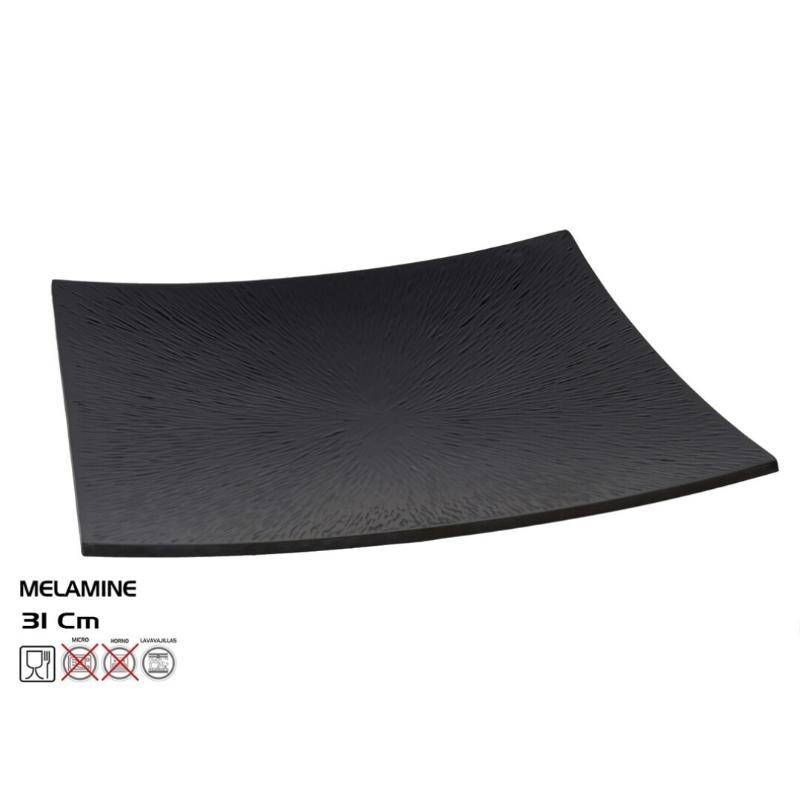 PLATO SAKU 31X31 NEGRO MELAMINA
