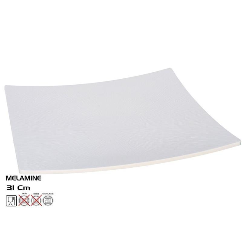 PLATO SAKU 31X31 BLANCO MELAMINA