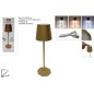 LAMPARA DE MESA LED RECARGABLE TOUCH ORO