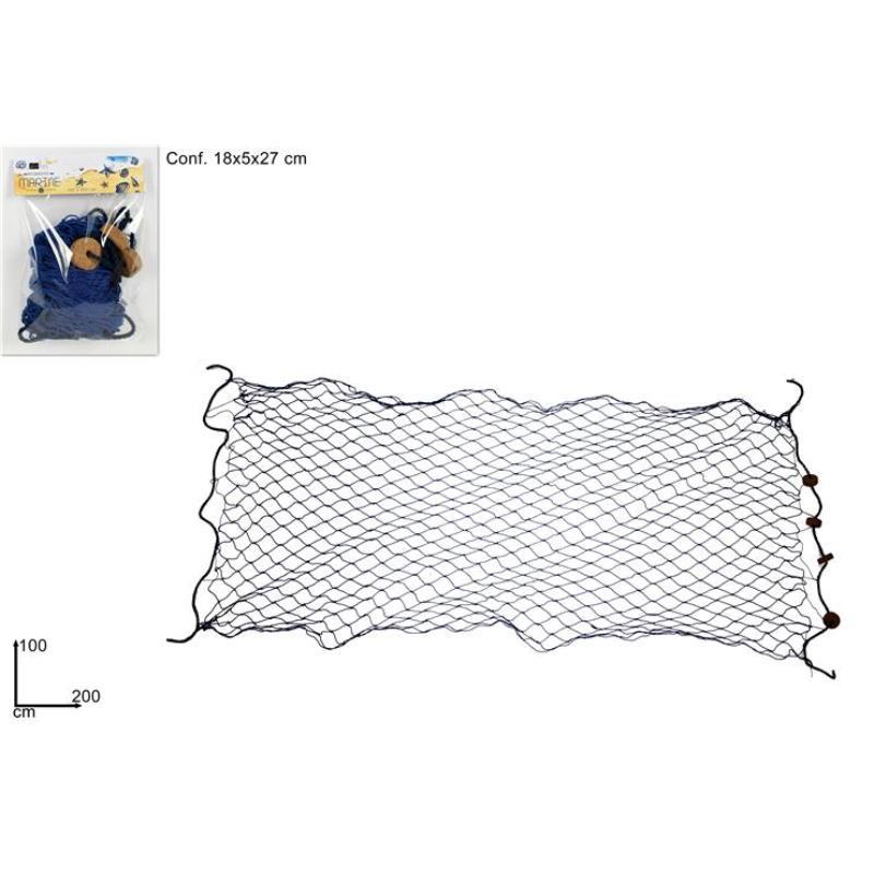 RED DE PESCA 100X200 CM DECORATIVO AZUL