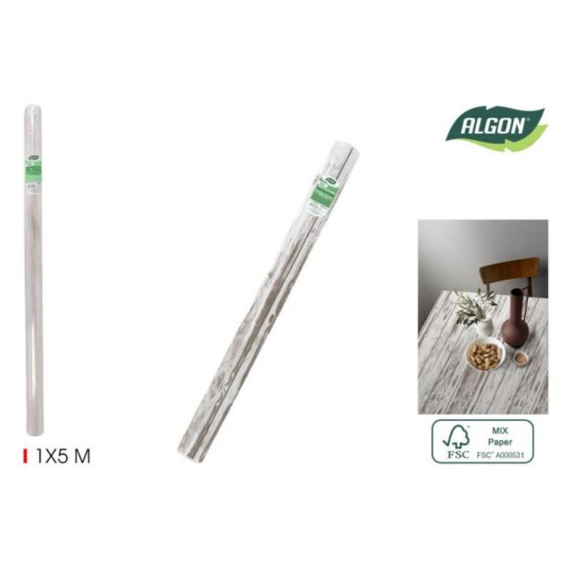 ROLLO MANTEL WOOD C/MANDRIL 1X5M ALGON