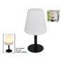 LAMPARA JARDIN NEGRO SOLAR 2 LED CALIDO 15X30 CM