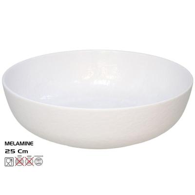 BOWL 25 CM BLANCO MELAMINE