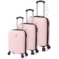 MALETA 4 RUEDAS DOBLES ROSA 47X68X26 CM 3.8 KG