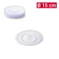 PLATO REDONDO PVC CRYSTAL 15 CM TRANSPARENTE
