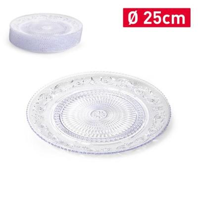 PLATO REDONDO CRYSTAL 25 CM TRANSPARENTE