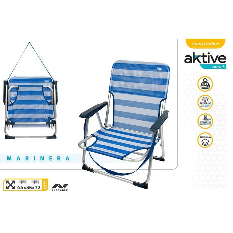 SILLA PLEGA ALU FIJA 55X55X70 CM