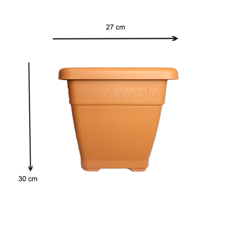 JARDINERA CUADRADA 30 CMS. TERRACOTA