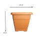 JARDINERA CUADRADA 30 CMS. TERRACOTA