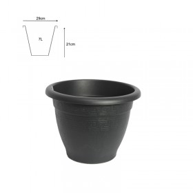 MACETA CAMPANA GRIS 25 INTER 29 EXT