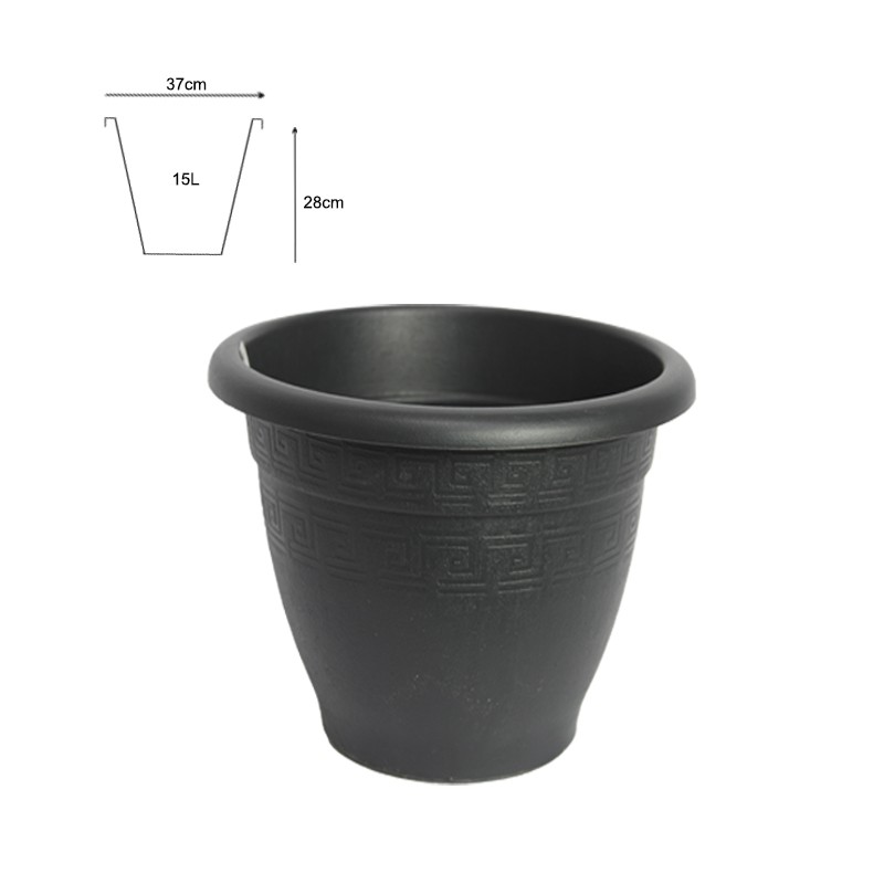 MACETA CAMPANA GRIS 32 INTER.37 EXT