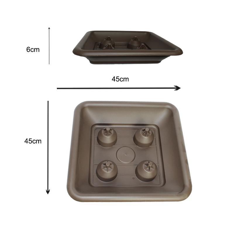 PLATO JARDINERA CUADRADO 45 CMS CHOCOLATE