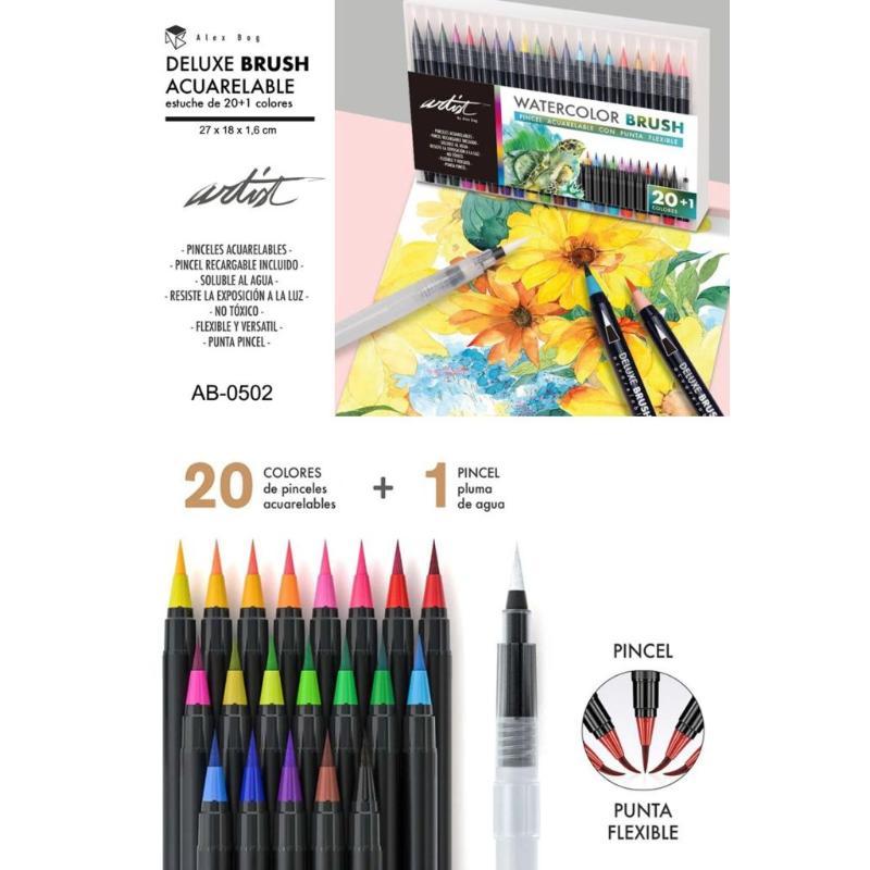 ESTUCHE 20+1 DELUXE BRUSH ACUAR