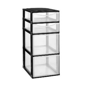 MOD. 2 CAJONES MED + 2 PQÑ NEGRO 260X340X575 MM