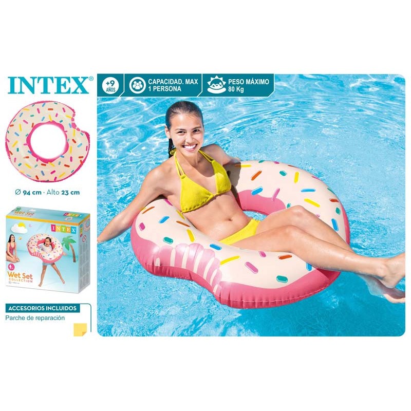 RUEDA DONUT ROSA 107X99 CM