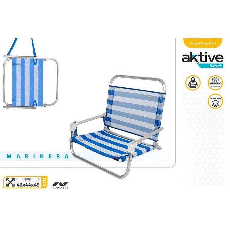 SILLA PLEG MINI ALU 46X44X49 CM C/CINTA MARINERA