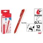 BOLIGRAFOS BORRABLES PUNTA 0.7 MM 24 UDS ROJO