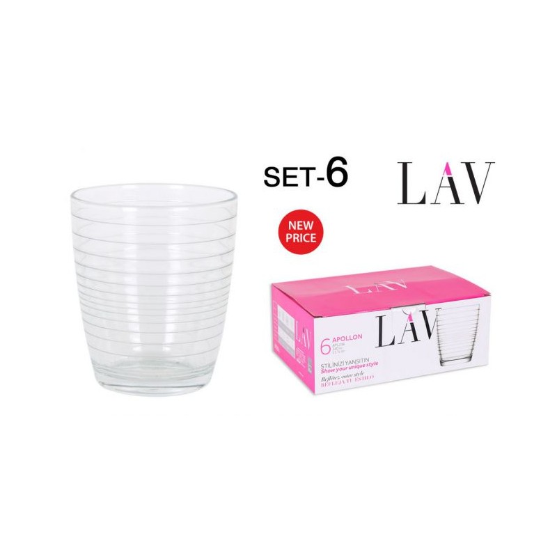 SET 6 VASOS 340 CC APOLLON