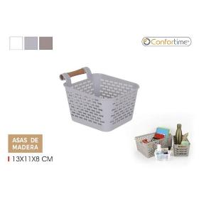 CESTA MULTIUSOS ASAS MADERA 13X11X8 CM