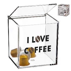 DISPENSADOR CAPSULAS METACRILATO I LOVE 13 CM