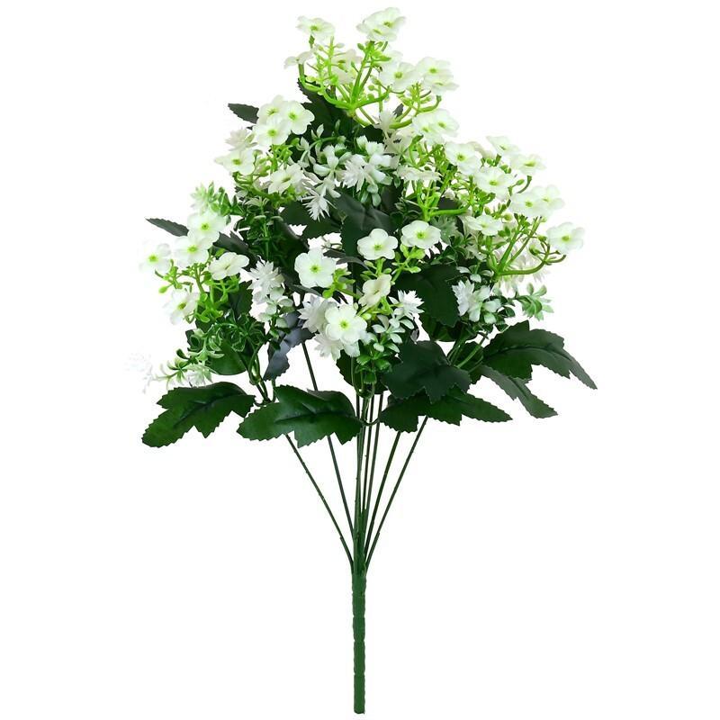 RAMO RELLENO MINI FLOR X9-51 CM BLANCO
