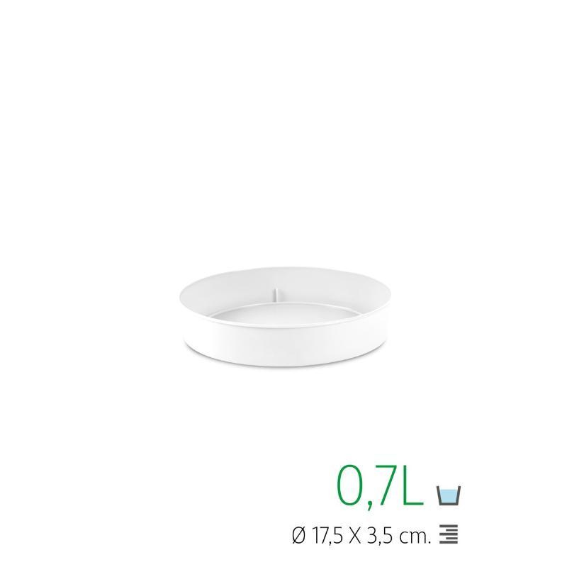 PLATO MACETA 17.5 CM BLANCO