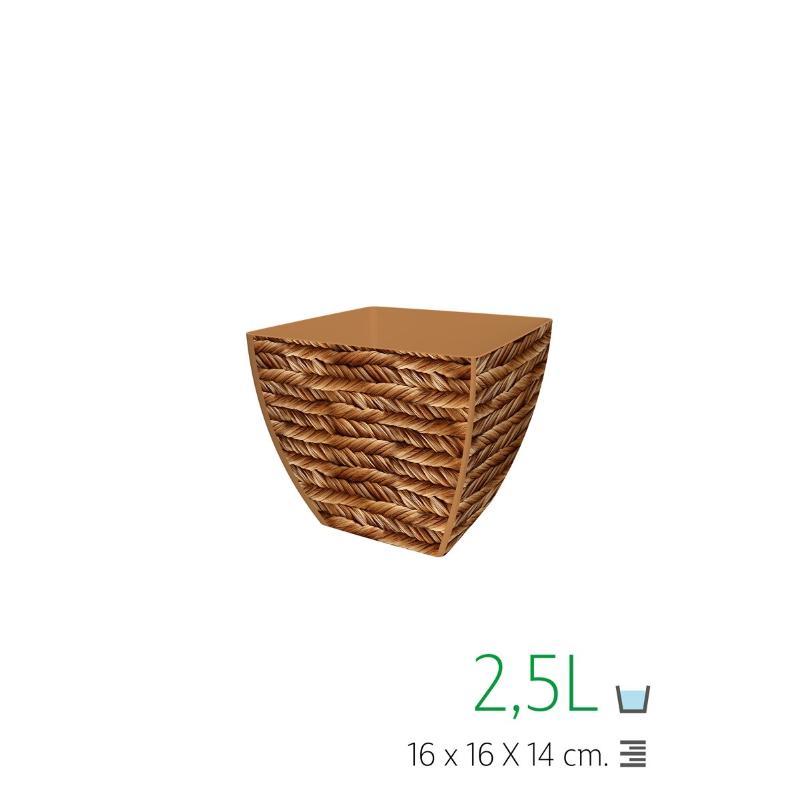 MACETA CUADRADA 16 CM IML ENEA