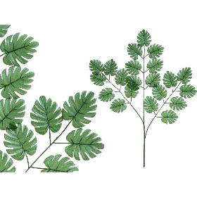 PAQ. 12 VARA HOJA MONSTERA X3-66 CM